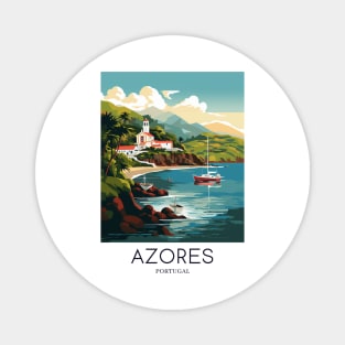 A Pop Art Travel Print of Azores - Portugal Magnet